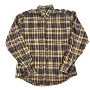 Junction West XL Mens Plaid Flannel Button‎ Up Shirt Long Sleeve Casual